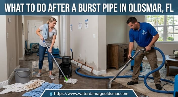 Burst pipe emergency steps for Oldsmar Florida homeowners